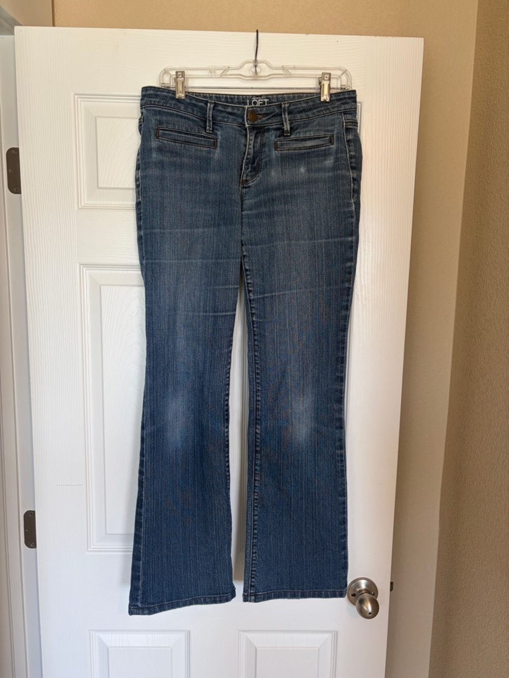 Ann Taylor Loft Original Bootcut Jeans Size 4 Curvy Inseam 30.5” Denim Blue I10